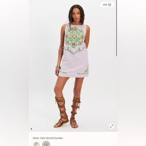 Embroidered Pale Orchid Dress